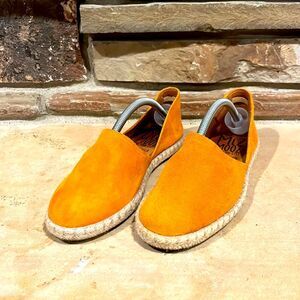 Miz Mooz Celestine Orange Suede Espadrille Flats